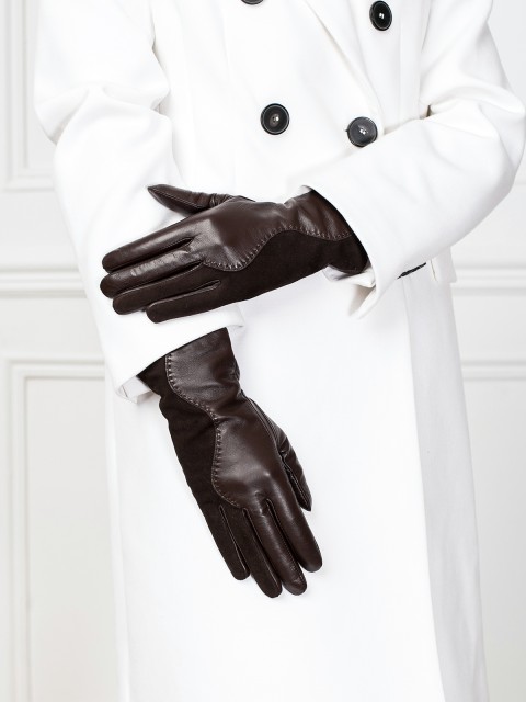 Классические перчатки ELEGANZZA IS959 01-00023368, цвет коричневый, размер 8 - фото 2