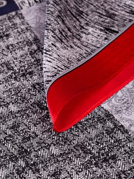 Шейный платочек ELEGANZZA SS03-8097 01-00036218, цвет красный, размер 53х53 - фото 3