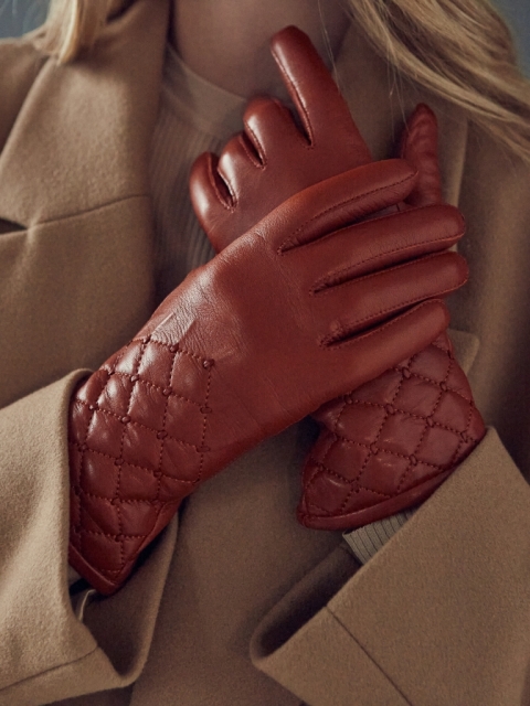 Классические перчатки ELEGANZZA HP01070-sh 01-00030860, цвет рыжий, размер 8 - фото 4