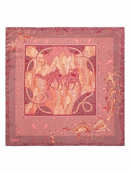 Платок E04-7146 01-00021463, цвет розовый, размер 90х90