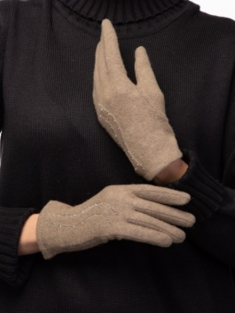 Классические перчатки Labbra LB-PH-75 01-00040800, цвет серо-коричневый, размер S - фото 5