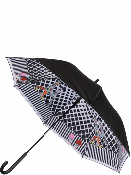 Зонт-трость ELEGANZZA T-05-0450D 01-00026853, цвет черный, размер D101 L86