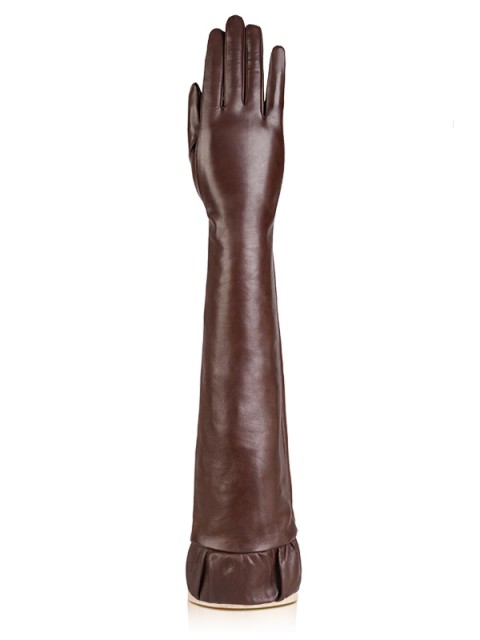 Длинные перчатки ELEGANZZA F-IS8008shelk 01-00010680, цвет коричневый, размер 7