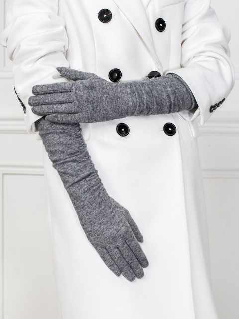 Длинные перчатки LB-PH-97L 01-00015761, цвет светло-серый, размер M - фото 2