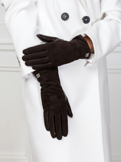 Классические перчатки Eleganzza IS992100sherst 00120327, цвет коричневый, размер 7 - фото 2