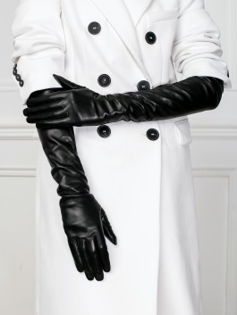 Длинные перчатки ELEGANZZA F-IS2802 01-00007748, цвет черный, размер 7.5 - фото 3