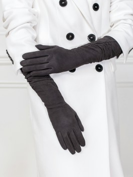 Длинные перчатки ELEGANZZA IS02010sherstkashemir 00116819, цвет темно-серый, размер 7.5 - фото 2