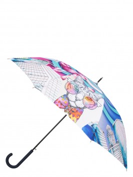 Зонт-трость ELEGANZZA T-05-0498D 01-00029243, цвет голубой, размер D101 L86 - фото 1