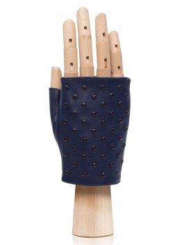 Перчатки без пальцев, митенки Labbra LB-1518 01-00030116, цвет синий, размер 7.5