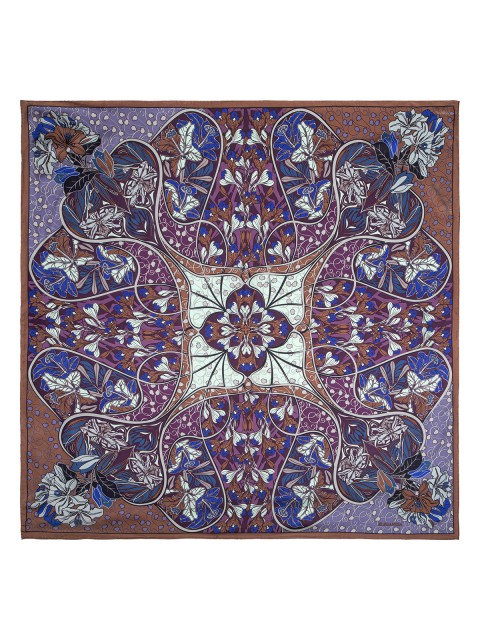 Платок ELEGANZZA E04-7210 01-00032310, цвет фиолетовый, размер 90х90 - фото 2